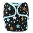 One Size Cloth Diaper Cover Snap with Double Gusset (Blue Star)...