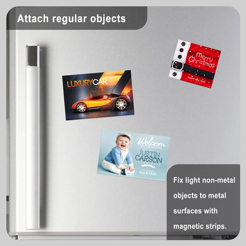 Magnetic Strips with 3M Strong Adhesive Backing (5.9 x 2.35 inches) Magnetic Tape with Adhesive Backing Heavy Duty Magnet Strips for Refrigerator ...