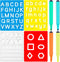 8 Pieces Preschool Letters and Numbers Alphabet Stencils Colorful Double Sided Tracing Board PET Paint Boards for Painting with Craft Markers Mark...