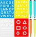 8 Pieces Preschool Letters and Numbers Alphabet Stencils Colorful Double Sided Tracing Board PET Paint Boards for Painting with Craft Markers Mark...