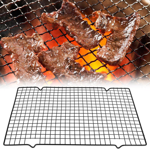 16 * 10 inch Cooling Rack for Baking, BBQ Grill Mesh Metal BBQ Barbecue Grill Grilling Mesh Wire Cooking Net Outdoor,Barbecue Grilled Grid?Black?...