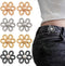 8 Sets Flower Jeans Button Pant Waist Tightener, Adjustable Waist Buckle Sets No Sew and No Tools Detachable Decorative Waist Buckles, Jean Button...