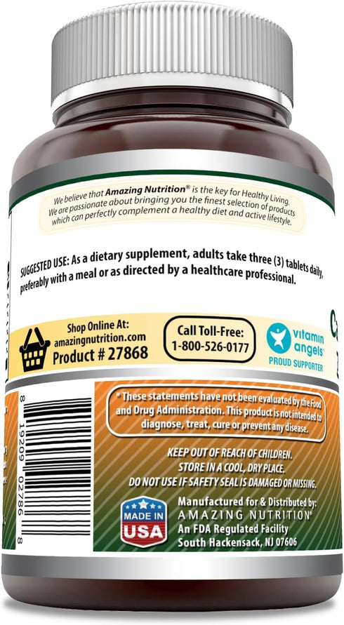 Amazing Formulas Calcium Magnesium Zinc + D3 Supplement | 150 Tablets | Non-GMO | Gluten-Free | Made in USA...