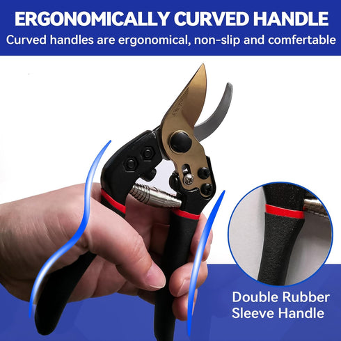 Garden Pruning Shears, Hamind Heavy-Duty Garden Clippers, Garden Scissors, Tree Ttrimmers and Flower Shears, Multipurpose Garden Shears for Garden...