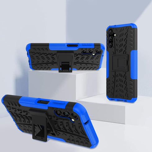 for Samsung Galaxy A14 5G Case with 2 Pack Screen Protector,Military Grade Shockproof, Heavy Duty Robust Bumper Cover with Kickstand for Galaxy A1...