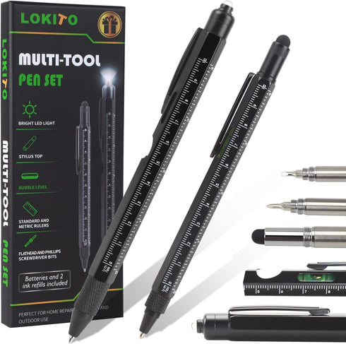 Gift for Men Tools for Men 2Pc Pen Set,Multi-Function Tool Pen Very Cool Gifts for Men, Suitable for All Kinds of Creative Tools for Men on Holida...
