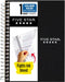 Five Star Spiral Notebook, 1 Subject, College Ruled Paper, 7" x 4-3/8", Personal Size, 80 Sheets, Black (450048AA2-ECM)...