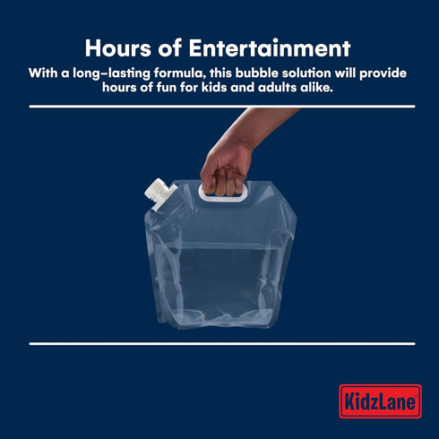 Kidzlane 32oz Bubble Refill Pouch - Pour spout Pouch for Bubble Machine, Giant Bubble Wand, Bubble Gun Blower (Empty Pouch Without Bubble Solution...