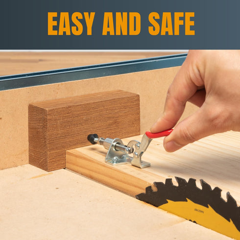 POWERTEC 2PK Toggle Clamp, 100lbs Holding Capacity, 301A Quick Release Push Pull Clamp for Woodworking Jigs and Fixtures, Pocket Hole Jigs, Weldin...