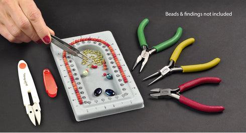 Bead Buddy Beader’s Mini Travel Kit-Bead Storage Case-5 Essential Beading Tools-Create Beading Projects Anywhere-Compact and Easy to Carry...