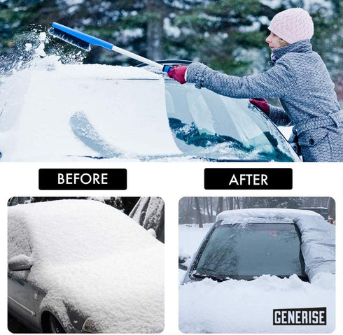 Car Windscreen Cover Reversible All Seasons Car Screen Cover Winter & Summer - Protects Windshield from Frost, Snow, Ice & UV Rays...