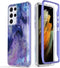 Esdot for Samsung Galaxy S21 Ultra Case,Military Grade Passing 21ft Drop Test,Rugged Cover with Fashionable Purple Opal Marble Designs for Women G...