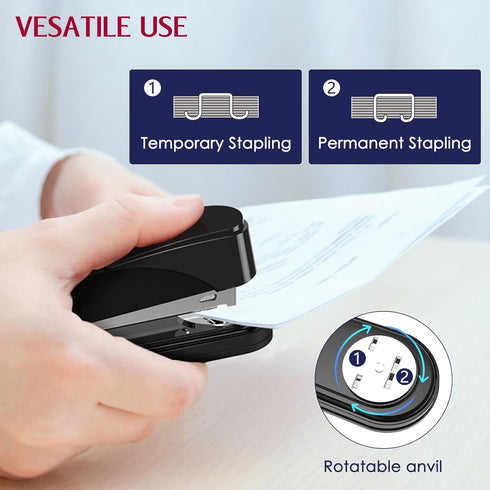 Metal Stapler Heavy Duty 50 Sheet Capacity with 1750 Staples and Staple Remover, Full Strip Staplers for Desk, No Jam, Non-slip Office Stapler wit...