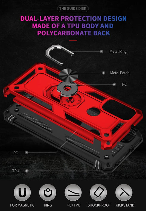 Androgate for Moto G Pure Case, Motorola Moto G Power 2022/ Moto G Play 2023 Case with HD Screen Protector, Military-Grade Ring Holder Car Mount 1...