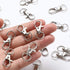 100PCS Swivel Snap Hooks with Key Rings, 50Pcs Key Chain Clip Hooks and 50Pcs Key Rings, Lanyard Lobster Claw Clasps for Keychains Jewelry Art Cra...
