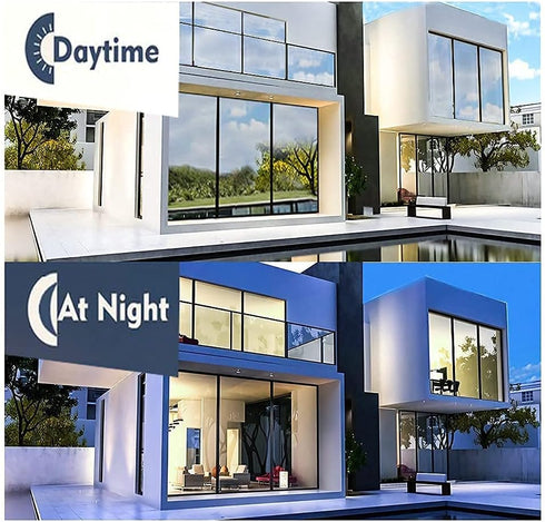 One Way Mirror Window Film Daytime Privacy, Heat Control Sun Blocking Anti UV Reflective Film Static Cling for Home Office Living Room (Silver, 17...