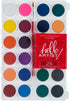 Hello, Artist! Watercolor Cake with Brush Set, Ideal for Beginners, Students, and Value-Conscious Artists, Water-Based and Vivid Colors, 24 colors...