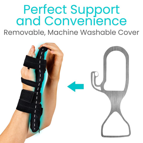 Vive Resting Hand Splint - Stroke Recovery Support Brace for Straightening Fingers - Right & Left Wrist Night Immobilizer - Patient Rehabilitation...