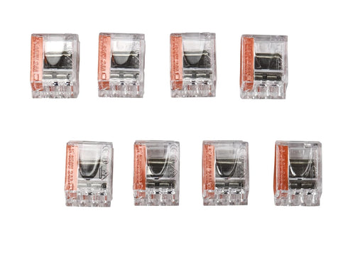 Push-in Electrical Connector, 22-12 AWG Solid, 3-Port, 50-Pack...