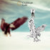 Animal Kingdom Textured Sterling Silver Landing Eagle Charm Pendant...