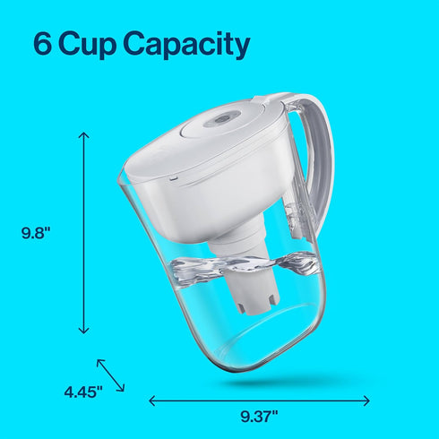 Brita Metro Water Filter Pitcher with SmartLight Filter Change Indicator, BPA-Free, Replaces 1,800 Plastic Water Bottles a Year, Lasts Two Months,...