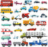 decalmile Cars Wall Stickers Transports Kids Room Wall Decor Peel and Stick Wall Decals for Boys Children's Room Nursery Bedroom Classroom...