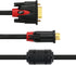 SHD VGA Cable 3Feet, VGA to VGA Monitor Cable HD15 SVGA for PC Laptop TV Projector Black and Red Color...