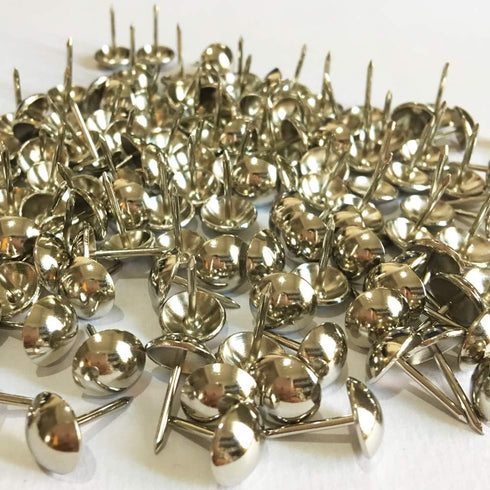 500pcs a lot: D11mmxL17mm Nickel Color Sofa Upholstery Tacks Wooden Furniture Decorative Tacks Hobnail Thumb Nails Home DIY Upholstery Nails (Nick...