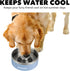 PetPrime Stainless Steel Slow Feeder Dog Bowls Non Slip Spill Proof Metal Slow Eating Dringking Weighted Bowl Cats Pet Food Water Dish Feeding for...