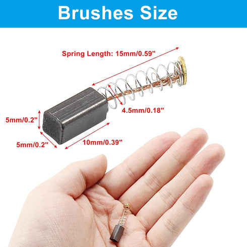 20 Pcs Carbon Motor Brushes, 10mmx5mmx5mm Electric Motor Carbon Brushes Replacement for Repair Power Tools Part...