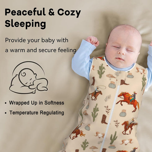 Baby Wearable Blanket Sleeping Bag, Sack, Unisex Baby Stuff, Western, 6-12M...