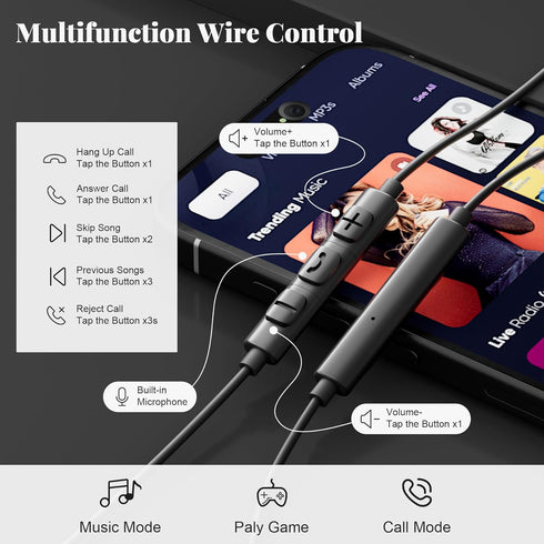 USB C Headphones, Type C Earphones for Samsung S24/ S24 Plus/ S24 Ultra Wired Earbuds with Microphone Volume Stereo in-Ear Control Earphone Compat...