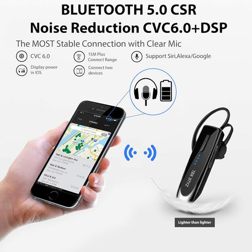 V5.3 Wireless Bluetooth Earpiece for Samsung Galaxy S24 S23 S22 S22 S20 +/ Ultra/Galaxy A/Z Flip & Fold / A8 Tab, IPX3 Waterproof Mic Headset CVC ...