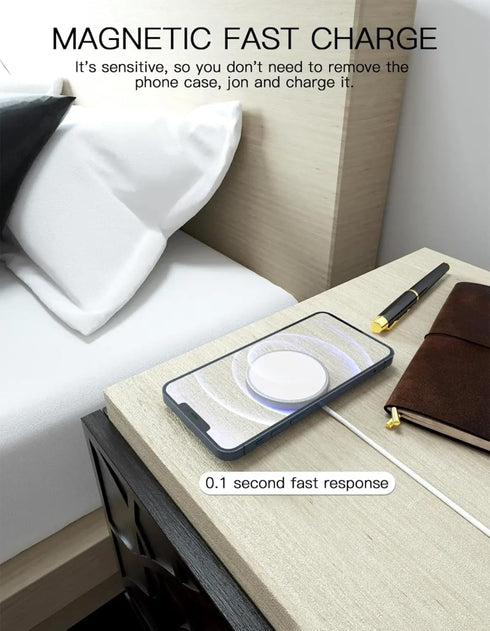 Fast Charging disc for iPhone 13/14 Pro 14/15, 20W USB-C PD Charging Station with a Sleek and asethetic Design Compatible with iPhone 12/11 Pro Ma...