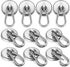 VNDUEEY Strong Magnetic Hooks, 100Lbs 10 Pack Neodymium Grade-52 Magnet Hooks Heavy Duty, Magnets with Swivel Carabiner Hook for Hanging, Cruise, ...