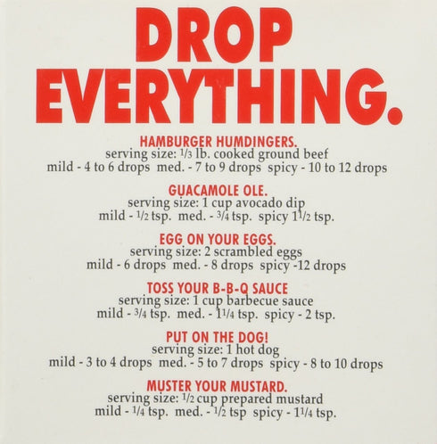 TABASCO brand Pepper Sauce "6-pack Miniatures" 1/8oz....