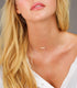 Dainty Gold Bar Necklace 14K Gold Plated Tiny Bar Pendant Necklaces Small Coin Choker Necklace for Women...