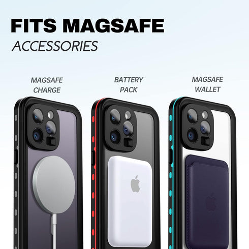 BEASTEK iPhone 14 Pro Waterproof Case, TRE Series MagSafe Shockproof Dustproof IP68 Case with Built-in Screen Protector and Mag Safe Anti-Scratch ...