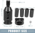 Gear Shift Knob Adapter Kit Universal with 4 Plastic Hoses Non Threaded Lever Cover Head Aluminum Alloy Black...