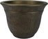The HC Companies 7.5 Inch Sierra Round Self Watering Planter - Weather Resistant Plastic Resin Flower Garden Plant Pot Container, Celtic Bronze...