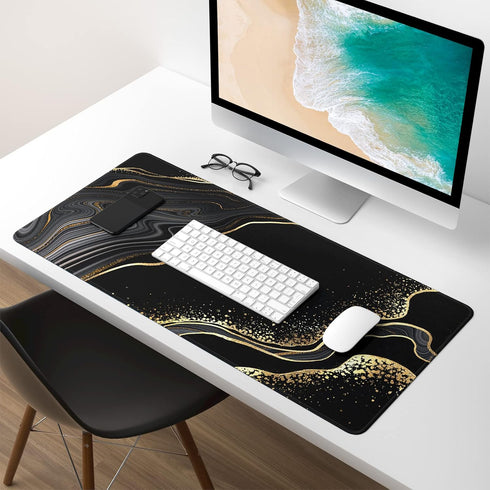 Extended Gaming Mouse Pad, XXL Large Desk Pad 30 x 14 Inch, Big Computer Keyboard Mousepad, Waterproof Mouse Mat with Stitched Edges and Non-Slip ...