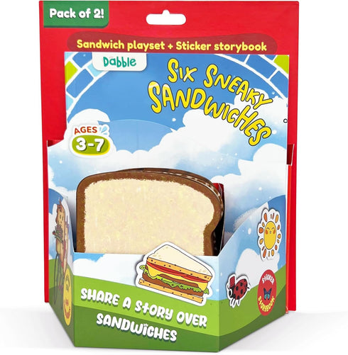Kids Kitchen Playset for Pretend Play - Six Sneaky Sandwiches | Sandwich Toy for Kids Ages 3-7...