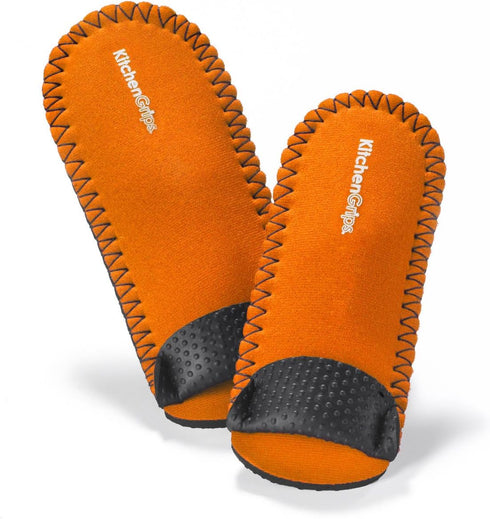 2 Piece Deluxe Pan Handle Holder Set, Orange/Black...