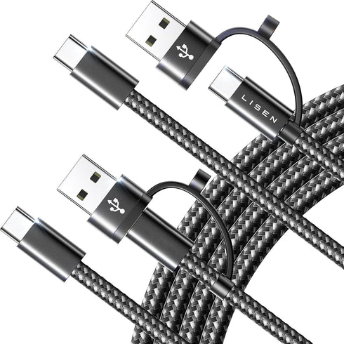 LISEN 240W 3.3+6.6ft USB A/C to USB-C Cable USB C Cable for MacBook Pro Charger Cable iPad Charger USB C Type C Charger Cable Fast Charging Cable ...