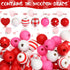 Blulu 210 Pieces Valentine's Day Craft Beads Wood Round Beads Wooden Spacer for Valentine's Day DIY Craft Decoration(Red)...