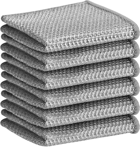 6Pcs Non Scratch Wire Dishcloth Wet and Dry Dishwashing Rag Scrub Scratch Sponges Kitchen Dish Towels Sinks Counters Windows Cleaning Cloths House...