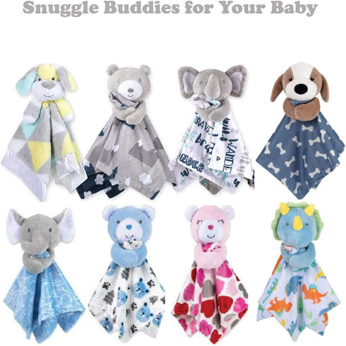 Minky Animal Snuggler Lovey Blanket for Kids, Babies, Boys, Girls, Gender Neutral Security Blanket with Stuffed Animal (Beloved Snowcap Bear)...