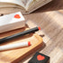 Kaco FIRST Gel Ink Pens, Pack of 2 Pieces Cute Stationery Heart Pen Set with Extra 4 Black Refills Quick Drying School Office Supplies Valentine's...