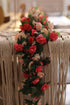 PARTY JOY 5pcs 41Ft Flower Garland Fake Rose Vine Artificial Flowers Hanging Rose Ivy Hanging Baskets Wedding Arch Garden Background Decor (Pink, ...