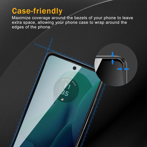 3 Pack Privacy Screen Protector for Motorola Moto G 5G / G play 5G 2024, Anti Spy Tempered Glass 9H Hardness, Black Protector Anti Spy, Bubble Fre...